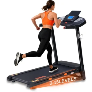 Home Treadmill with 15-Level Auto Incline