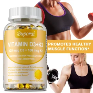 Vitamin D3 + K2 - Calcium - 120 Capsules