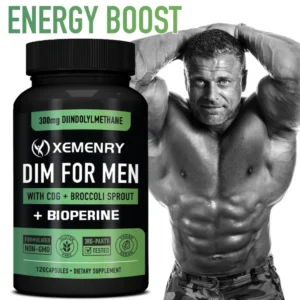 DIM for Men Capsules - Balance Hormones, Boost Metabolism, and Increase Muscle Mass - 120 Capsules