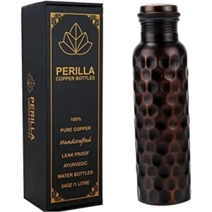 Copper Water Bottle 34 Oz Leak Proof (Diamond 2)